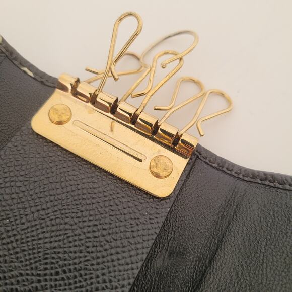 Dolce&Gabbana Leather Key Case Wallet Smalll Trifold Black White Polka Dot Box - Picture 5 of 11